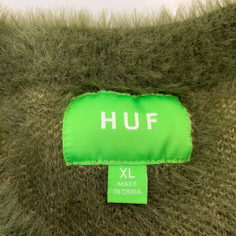 【中古品】【メンズ】 HUF ハフ MARIJUANA KNIT ニット 142-260914-as-02-izu サイズ：XL カラー：オリーブ 万代Net店