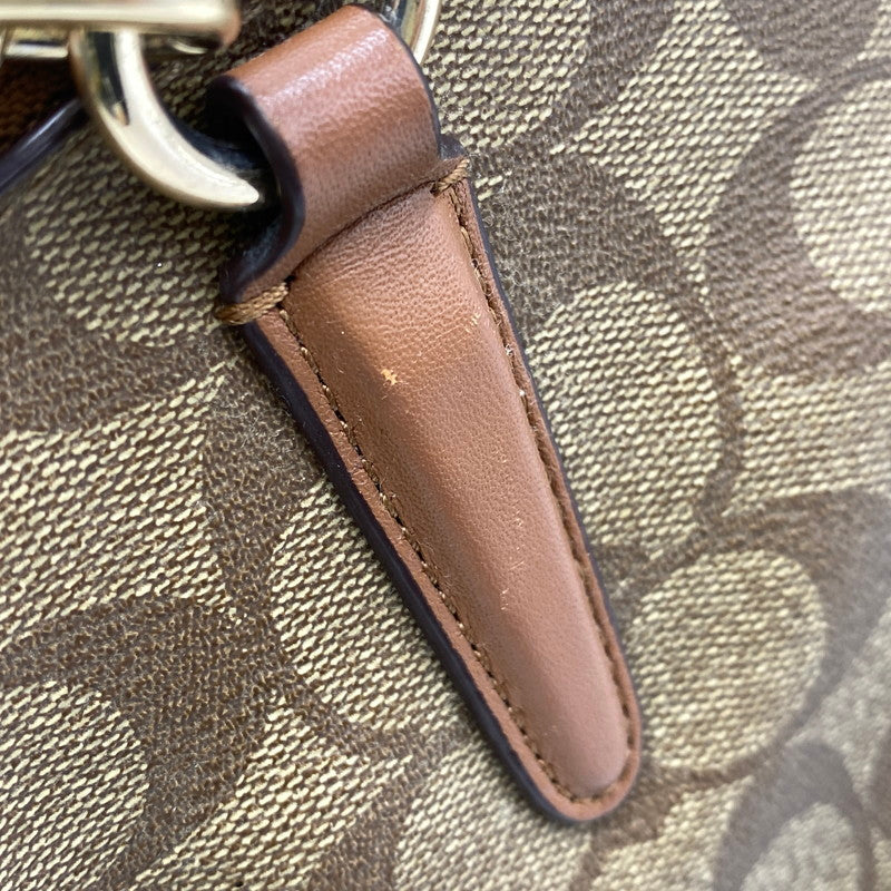 【中古品】【レディース】 COACH コーチ F58290 SIGNATURE MINI CHRISTIE CARRYALL シグネチャー ミニ クリスティ キャリーオール カバン 鞄 180-260904-cs-05-izu カラー：ブラウン系 万代Net店