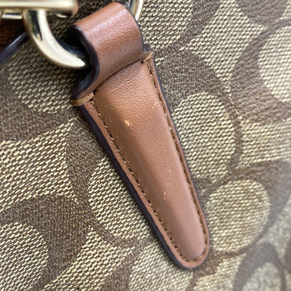 【中古品】【レディース】 COACH コーチ F58290 SIGNATURE MINI CHRISTIE CARRYALL シグネチャー ミニ クリスティ キャリーオール カバン 鞄 180-260904-cs-05-izu カラー：ブラウン系 万代Net店
