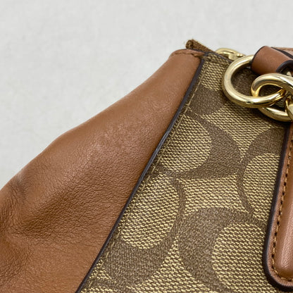 【中古品】【レディース】 COACH コーチ F58290 SIGNATURE MINI CHRISTIE CARRYALL シグネチャー ミニ クリスティ キャリーオール カバン 鞄 180-260904-cs-05-izu カラー：ブラウン系 万代Net店