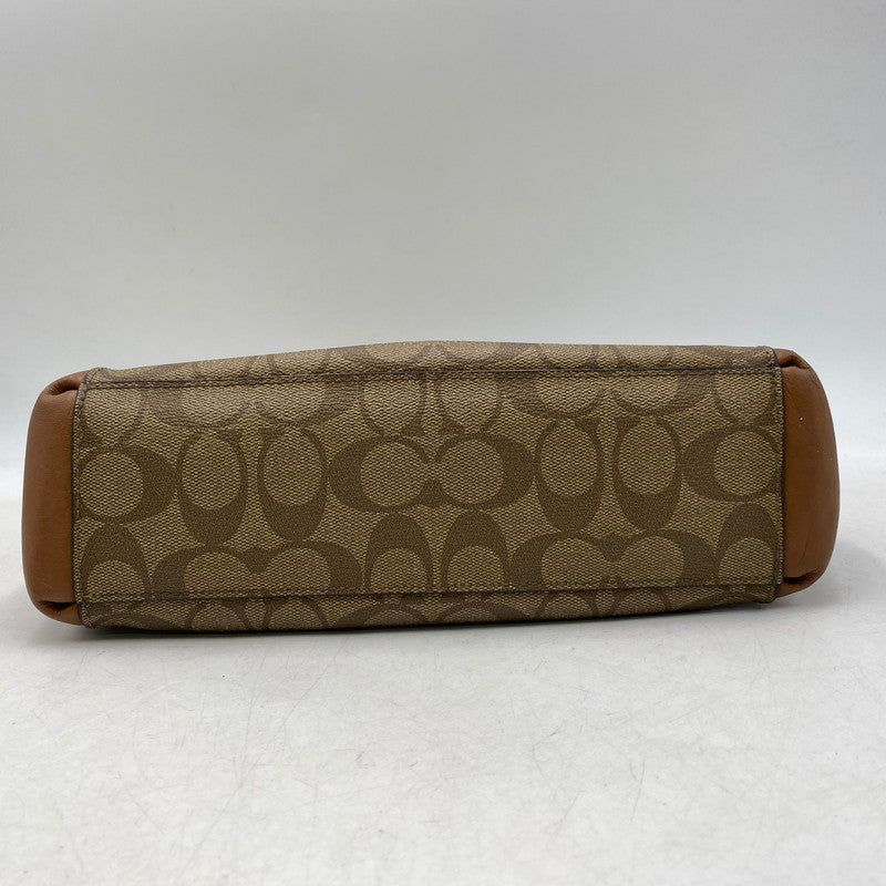 【中古品】【レディース】 COACH コーチ F58290 SIGNATURE MINI CHRISTIE CARRYALL シグネチャー ミニ クリスティ キャリーオール カバン 鞄 180-260904-cs-05-izu カラー：ブラウン系 万代Net店