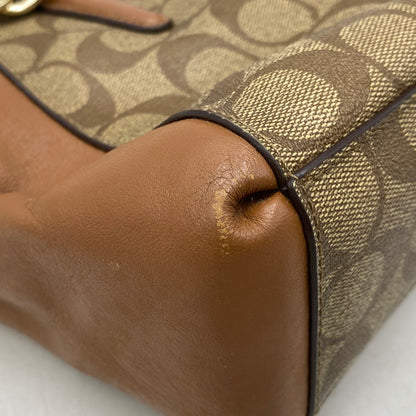 【中古品】【レディース】 COACH コーチ F58290 SIGNATURE MINI CHRISTIE CARRYALL シグネチャー ミニ クリスティ キャリーオール カバン 鞄 180-260904-cs-05-izu カラー：ブラウン系 万代Net店
