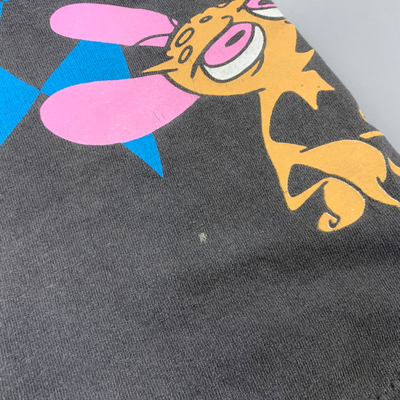 【中古品】【メンズ】 CHANGES チェンジズ USA製 c1992 90’S THE REN AND STIMPY SHOW TEE レン アンド スティンピー ショー Tシャツ トップス 半袖 146-260905-cs-17-izu サイズ：L カラー：チャコール 万代Net店