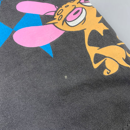 【中古品】【メンズ】 CHANGES チェンジズ USA製 c1992 90’S THE REN AND STIMPY SHOW TEE レン アンド スティンピー ショー Tシャツ トップス 半袖 146-260905-cs-17-izu サイズ：L カラー：チャコール 万代Net店
