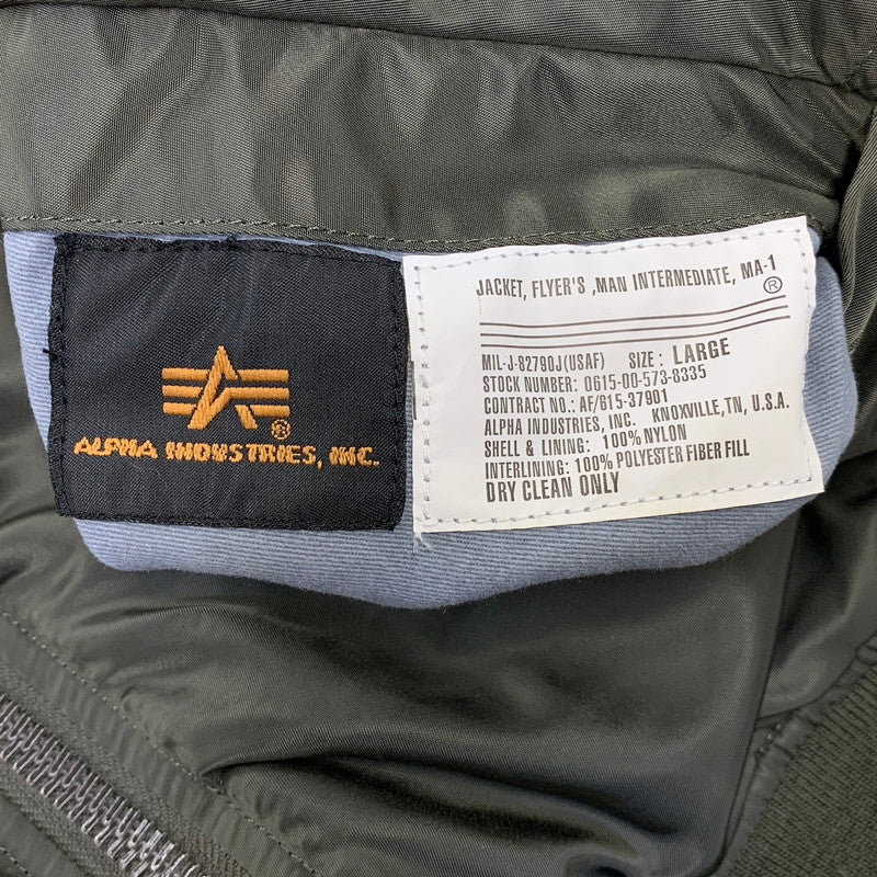【中古品】【メンズ】 ALPHA アルファ 20004-276 MA-1 FLIGHT JACKET フライト ジャケット アウター 145-260905-cs-14-izu サイズ：L カラー：カーキ 万代Net店