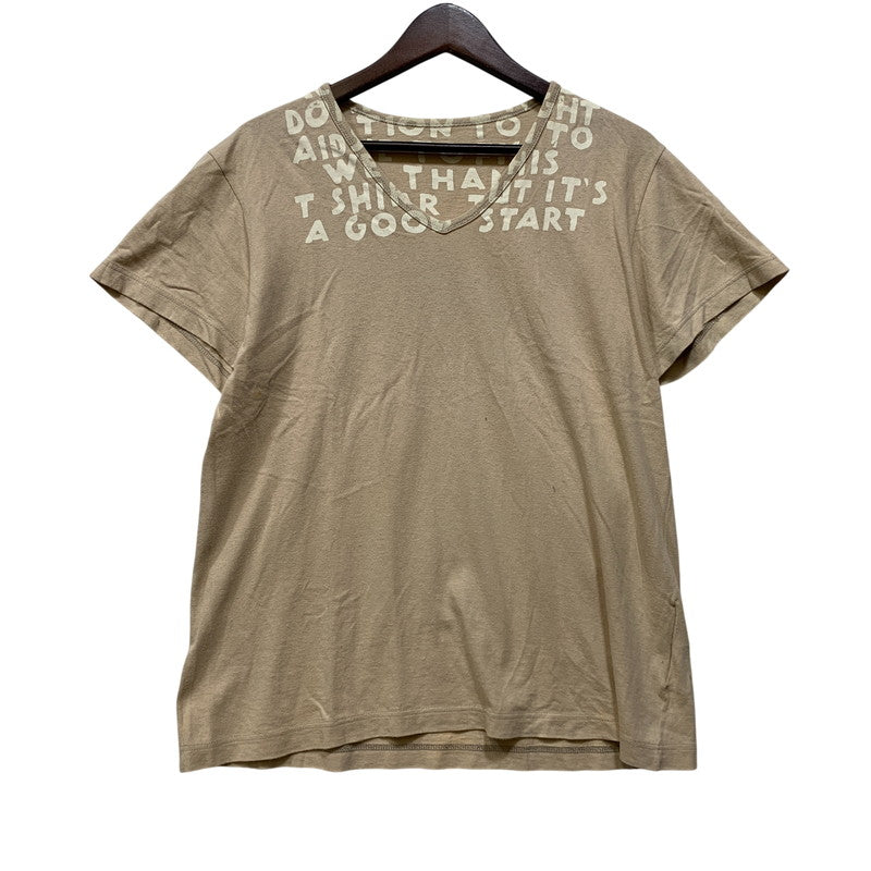 【中古品】【メンズ】 MARTIN MARGIELA マルタンマルジェラ AIDS TEE 31XM099 エイズ Tシャツ ここのえ期 半袖 141-260914-as-09-izu サイズ：M カラー：ベージュ 万代Net店