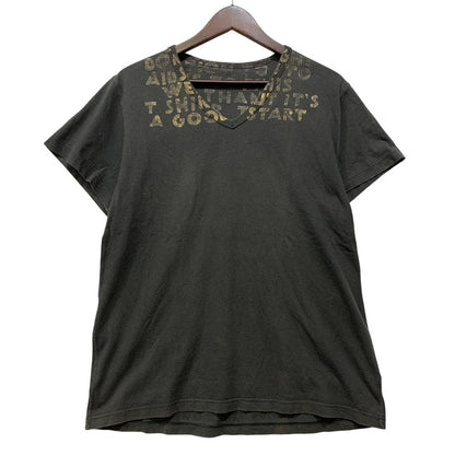 【中古品】【メンズ】 MARTIN MARGIELA マルタンマルジェラ 30XM099 ここのえ期 AIDS TEE エイズ Tシャツ トップス 半袖 141-260905-cs-18-izu サイズ：M カラー：ブラック 万代Net店