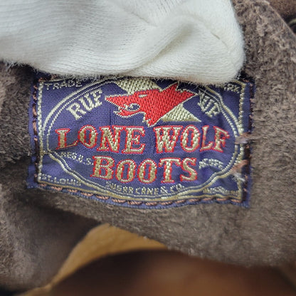 【中古品】【メンズ】 LONE WOLF BOOTS ロンウルフ VIBRAM SOLE SWEEPER LW01850 ビブラムソール スイーパー ブーツ 靴 164-260907-as-14-izu サイズ：9 カラー：ブラウン 万代Net店
