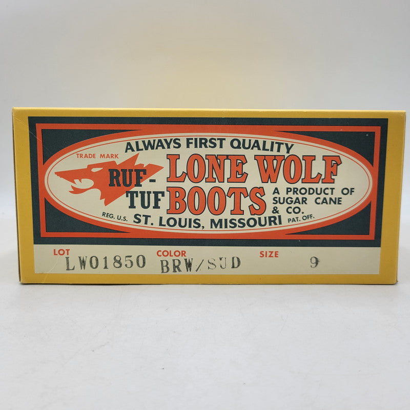 【中古品】【メンズ】 LONE WOLF BOOTS ロンウルフ VIBRAM SOLE SWEEPER LW01850 ビブラムソール スイーパー ブーツ 靴 164-260907-as-14-izu サイズ：9 カラー：ブラウン 万代Net店