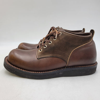 【中古品】【メンズ】 LONE WOLF BOOTS ロンウルフ VIBRAM SOLE SWEEPER LW01850 ビブラムソール スイーパー ブーツ 靴 164-260907-as-14-izu サイズ：9 カラー：ブラウン 万代Net店