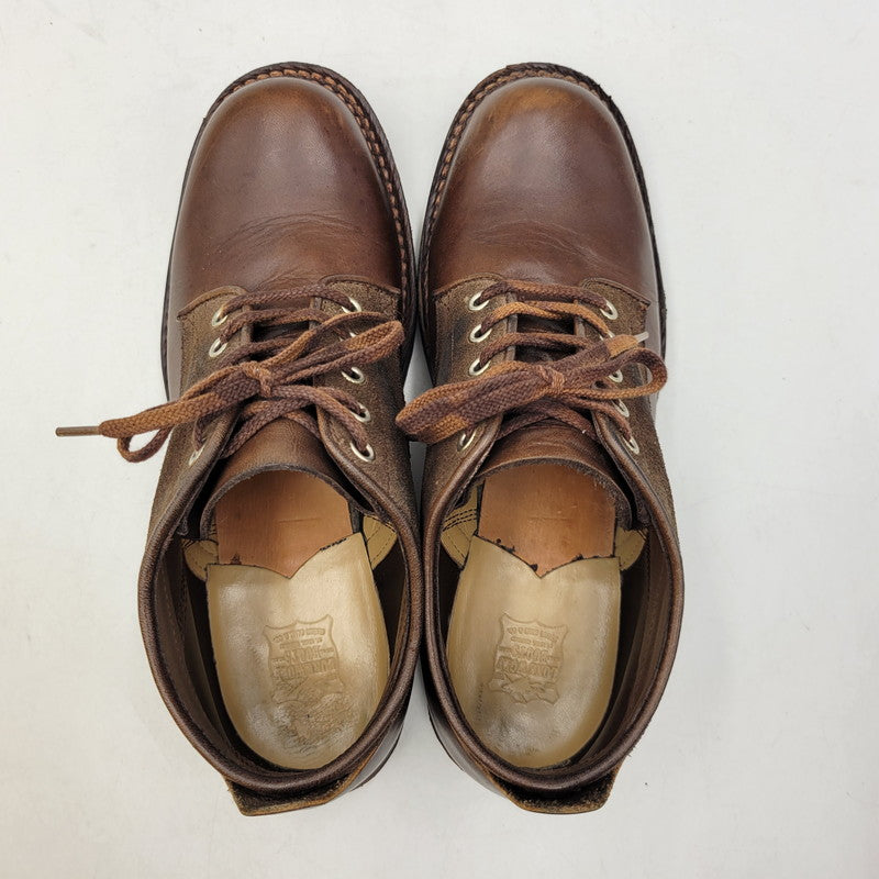 【中古品】【メンズ】 LONE WOLF BOOTS ロンウルフ VIBRAM SOLE SWEEPER LW01850 ビブラムソール スイーパー ブーツ 靴 164-260907-as-14-izu サイズ：9 カラー：ブラウン 万代Net店