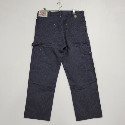 【中古品】【メンズ】 SUGAR CANE シュガーケーン FICTION ROMANCE 8OZ. INDIGO STRIPE WORK PANTS フィクション ロマンス ストライプ ワークパンツ 156-260909-as-17-izu サイズ：34×32 カラー：インディゴ 万代Net店