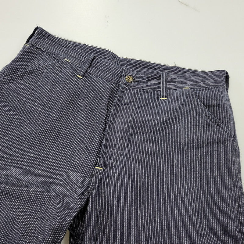 【中古品】【メンズ】 SUGAR CANE シュガーケーン FICTION ROMANCE 8OZ. INDIGO STRIPE WORK PANTS フィクション ロマンス ストライプ ワークパンツ 156-260909-as-17-izu サイズ：34×32 カラー：インディゴ 万代Net店