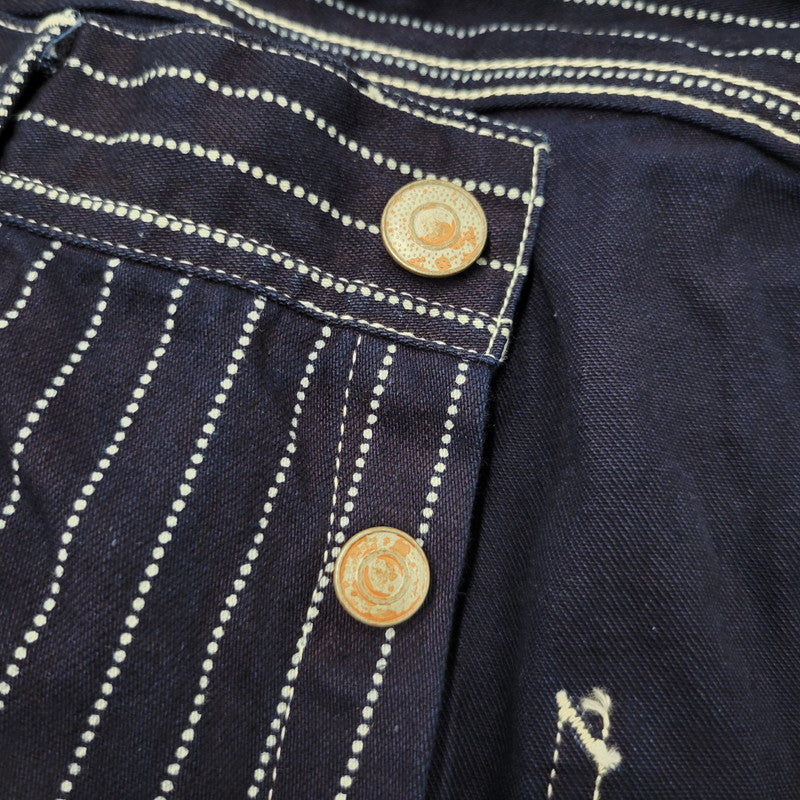 【中古品】【メンズ】 SUGAR CANE シュガーケーン 9OZ. WABASH STRIPE ENGINEER PANTS SC40786 ウォバッシュストライプ エンジニアパンツ 156-260909-as-18-izu サイズ：34×32 カラー：ネイビー 万代Net店