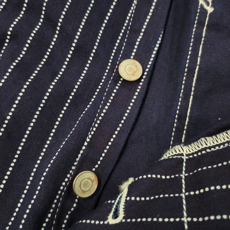 【中古品】【メンズ】 SUGAR CANE シュガーケーン 9OZ. WABASH STRIPE ENGINEER PANTS SC40786 ウォバッシュストライプ エンジニアパンツ 156-260909-as-18-izu サイズ：34×32 カラー：ネイビー 万代Net店