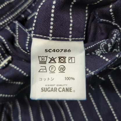 【中古品】【メンズ】 SUGAR CANE シュガーケーン 9OZ. WABASH STRIPE ENGINEER PANTS SC40786 ウォバッシュストライプ エンジニアパンツ 156-260909-as-18-izu サイズ：34×32 カラー：ネイビー 万代Net店