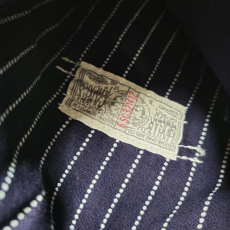 【中古品】【メンズ】 SUGAR CANE シュガーケーン 9OZ. WABASH STRIPE ENGINEER PANTS SC40786 ウォバッシュストライプ エンジニアパンツ 156-260909-as-18-izu サイズ：34×32 カラー：ネイビー 万代Net店