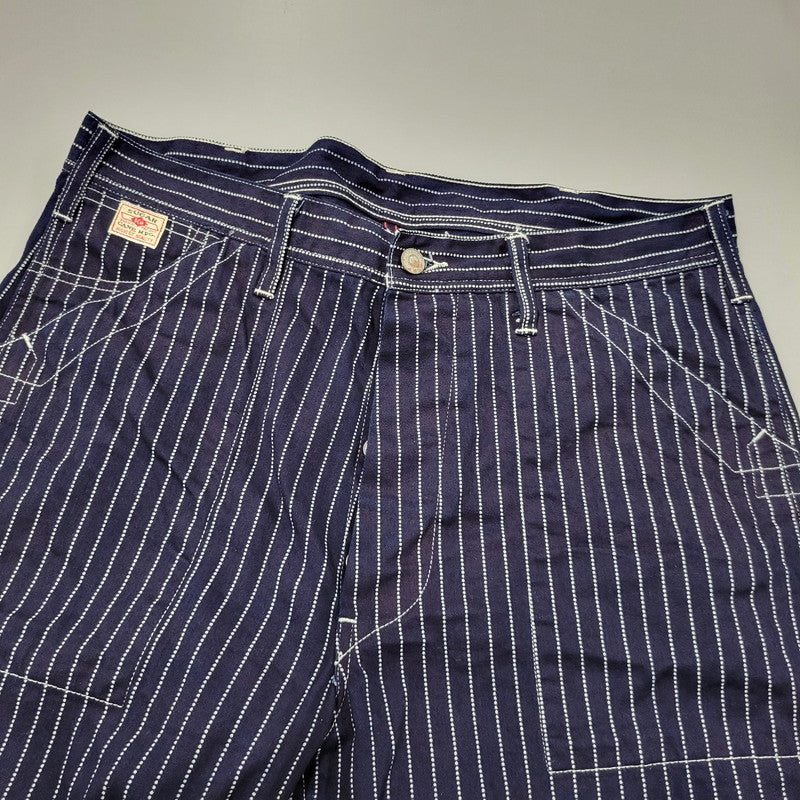 【中古品】【メンズ】 SUGAR CANE シュガーケーン 9OZ. WABASH STRIPE ENGINEER PANTS SC40786 ウォバッシュストライプ エンジニアパンツ 156-260909-as-18-izu サイズ：34×32 カラー：ネイビー 万代Net店