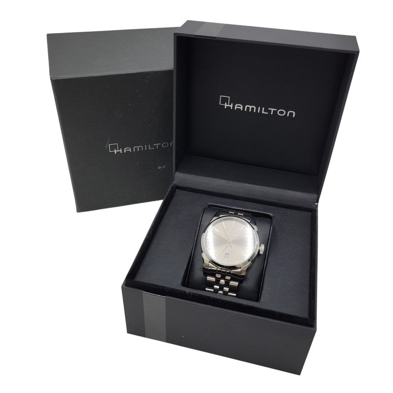 【中古品】【メンズ/レディース】 HAMILTON ハミルトン AMERICAN CLASSIC SPIRIT OF LIBERTY AUTOMATIC DATE H-424151 アメリカン クラシック スピリット オブ リバティ 裏スケルトン 腕時計 197-260907-as-04-izu カラー：シルバー 万代Net店