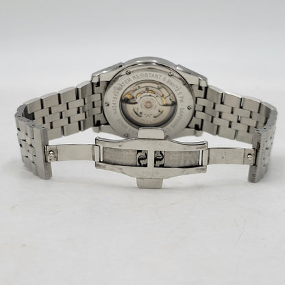 【中古品】【メンズ/レディース】 HAMILTON ハミルトン AMERICAN CLASSIC SPIRIT OF LIBERTY AUTOMATIC DATE H-424151 アメリカン クラシック スピリット オブ リバティ 裏スケルトン 腕時計 197-260907-as-04-izu カラー：シルバー 万代Net店