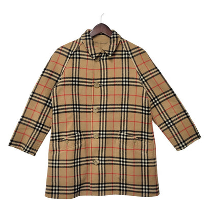 【現状渡し品】【レディース】 OLD BURBERRYS オールド バーバリーズ 白タグ ノバチェック リバーシブル ウール コート 168-260908-yn-06-izu サイズ：S カラー：キャメル 万代Net店
