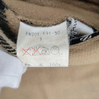 【現状渡し品】【レディース】 OLD BURBERRYS オールド バーバリーズ 白タグ ノバチェック リバーシブル ウール コート 168-260908-yn-06-izu サイズ：S カラー：キャメル 万代Net店