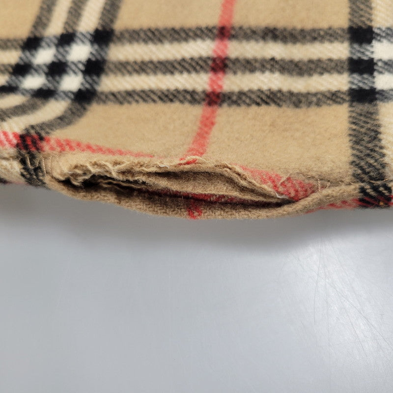【現状渡し品】【レディース】 OLD BURBERRYS オールド バーバリーズ 白タグ ノバチェック リバーシブル ウール コート 168-260908-yn-06-izu サイズ：S カラー：キャメル 万代Net店