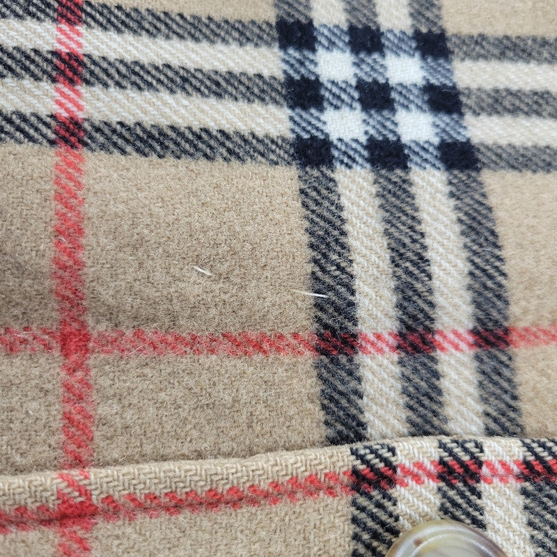 【現状渡し品】【レディース】 OLD BURBERRYS オールド バーバリーズ 白タグ ノバチェック リバーシブル ウール コート 168-260908-yn-06-izu サイズ：S カラー：キャメル 万代Net店