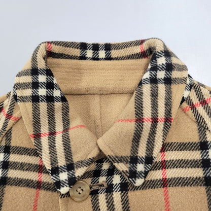 【現状渡し品】【レディース】 OLD BURBERRYS オールド バーバリーズ 白タグ ノバチェック リバーシブル ウール コート 168-260908-yn-06-izu サイズ：S カラー：キャメル 万代Net店