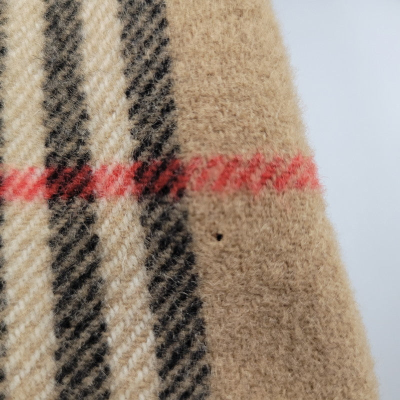 【現状渡し品】【レディース】 OLD BURBERRYS オールド バーバリーズ 白タグ ノバチェック リバーシブル ウール コート 168-260908-yn-06-izu サイズ：S カラー：キャメル 万代Net店