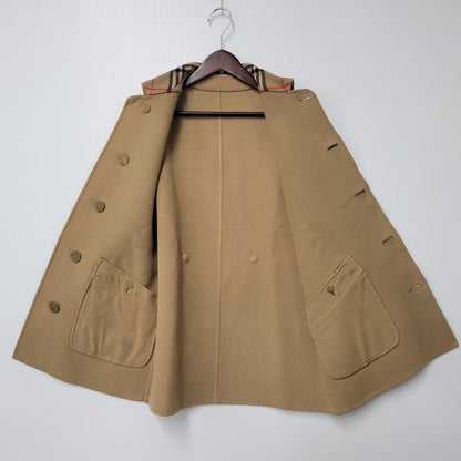 【現状渡し品】【レディース】 OLD BURBERRYS オールド バーバリーズ 白タグ ノバチェック リバーシブル ウール コート 168-260908-yn-06-izu サイズ：S カラー：キャメル 万代Net店