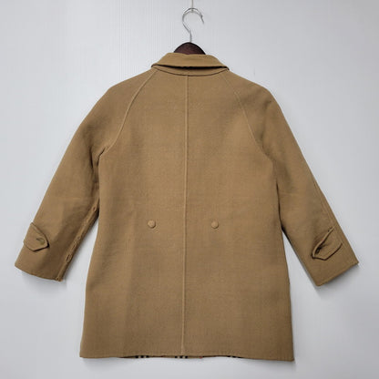 【現状渡し品】【レディース】 OLD BURBERRYS オールド バーバリーズ 白タグ ノバチェック リバーシブル ウール コート 168-260908-yn-06-izu サイズ：S カラー：キャメル 万代Net店