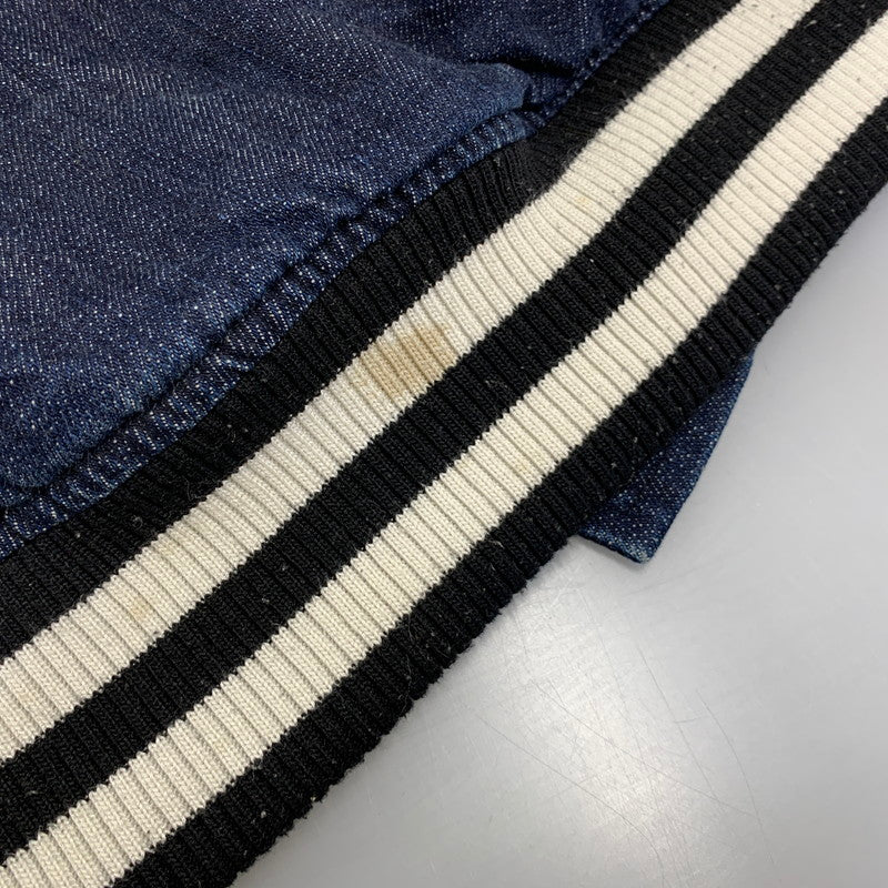 【中古品】【メンズ】 MISHKA ミシカ DENIM STADIUM JACKET デニム スタジアムジャケット スタジャン 142-260914-as-06-izu サイズ：XL カラー：インディゴ×ブラック 万代Net店