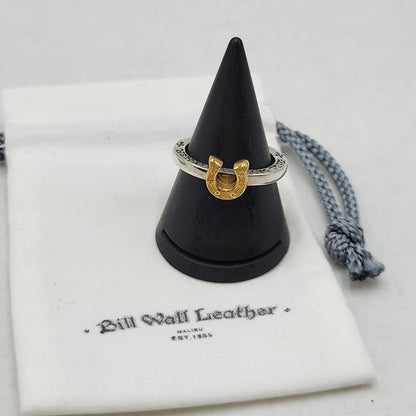 【中古品】【メンズ/レディース】 BILL WALL LEATHER ビルウォールレザー × BEAMS ビームス HORSESHOE STACK RING ホースシュー スタック リング 指輪 アクセサリー 192-260907-as-06-izu カラー：シルバー×ゴールド 万代Net店