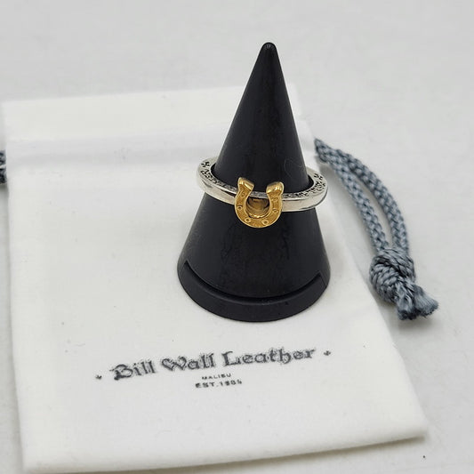 【中古品】【メンズ/レディース】 BILL WALL LEATHER ビルウォールレザー × BEAMS ビームス HORSESHOE STACK RING ホースシュー スタック リング 指輪 アクセサリー 192-260907-as-06-izu カラー：シルバー×ゴールド 万代Net店