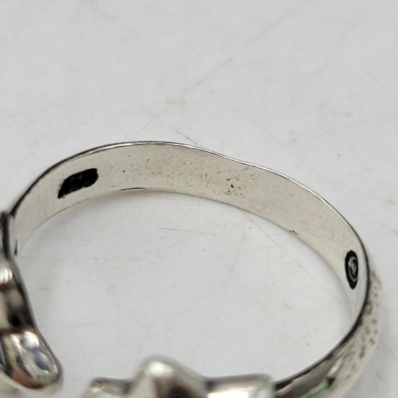 【中古品】【メンズ/レディース】 BILL WALL LEATHER ビルウォールレザー × BEAMS ビームス DOUBLE STAR FREE RING ダブル スター リング 指輪 アクセサリー 192-260907-as-05-izu カラー：シルバー 万代Net店