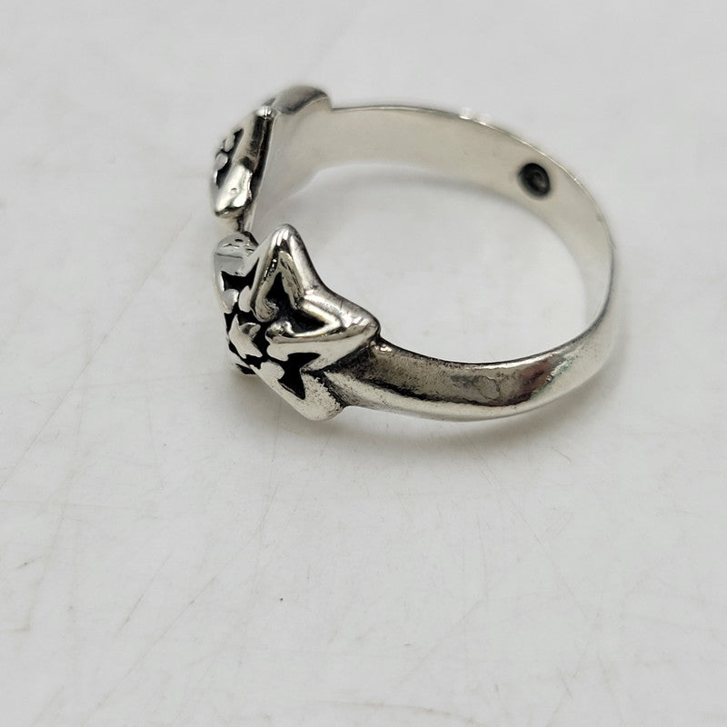 【中古品】【メンズ/レディース】 BILL WALL LEATHER ビルウォールレザー × BEAMS ビームス DOUBLE STAR FREE RING ダブル スター リング 指輪 アクセサリー 192-260907-as-05-izu カラー：シルバー 万代Net店