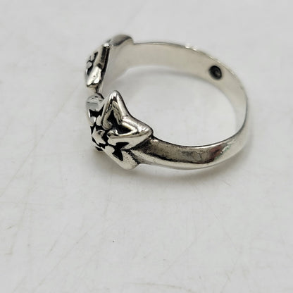 【中古品】【メンズ/レディース】 BILL WALL LEATHER ビルウォールレザー × BEAMS ビームス DOUBLE STAR FREE RING ダブル スター リング 指輪 アクセサリー 192-260907-as-05-izu カラー：シルバー 万代Net店