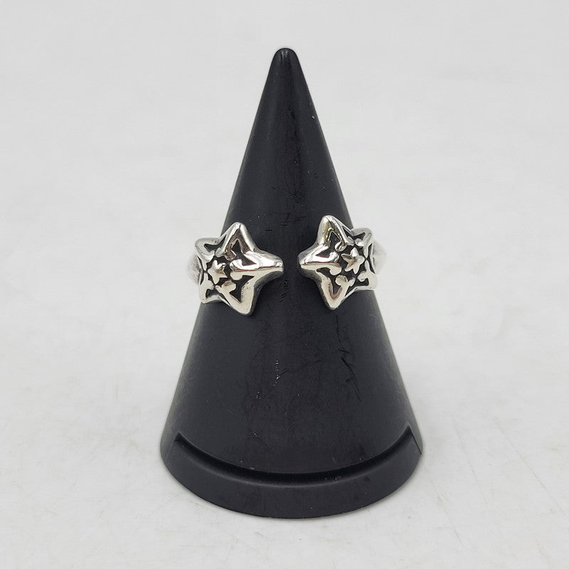 【中古品】【メンズ/レディース】 BILL WALL LEATHER ビルウォールレザー × BEAMS ビームス DOUBLE STAR FREE RING ダブル スター リング 指輪 アクセサリー 192-260907-as-05-izu カラー：シルバー 万代Net店