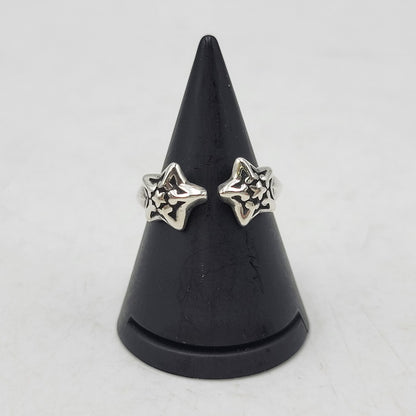 【中古品】【メンズ/レディース】 BILL WALL LEATHER ビルウォールレザー × BEAMS ビームス DOUBLE STAR FREE RING ダブル スター リング 指輪 アクセサリー 192-260907-as-05-izu カラー：シルバー 万代Net店