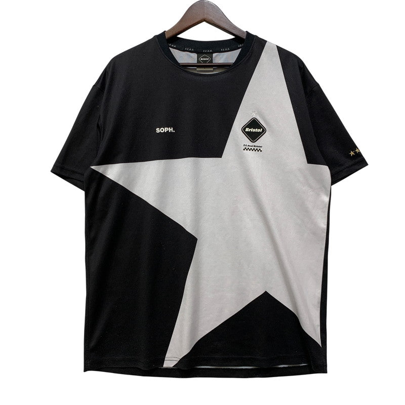 【中古品】【メンズ】 F.C.REAL BRISTOL エフシーレアルブリストル FCRB-190036 BIG STAR TRAINING S S TEE ビッグ スター トレーニング ショートスリーブ Tシャツ トップス 半袖 142-260918-ya-20-izu サイズ：L カラー：ブラック×ホワイト 万代Net店