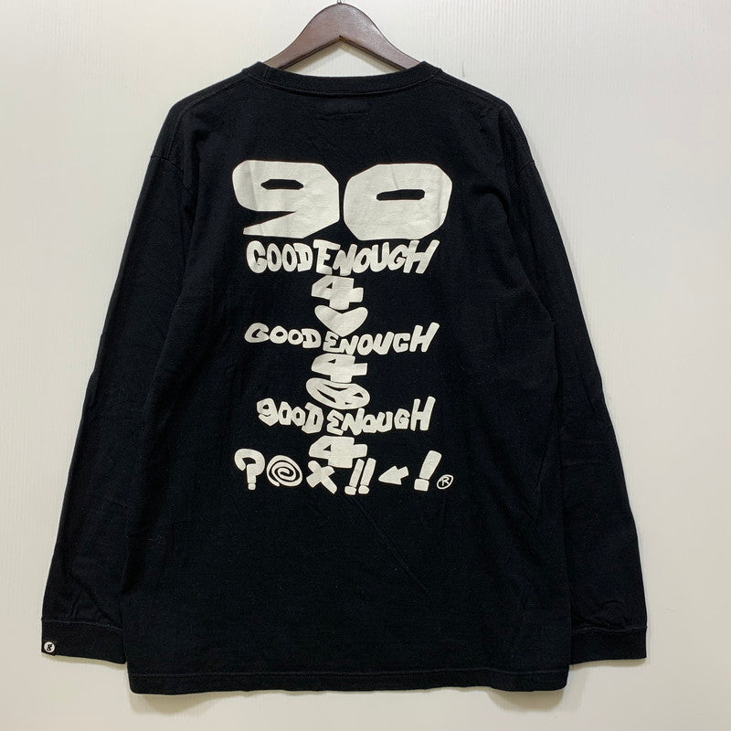 【中古品】【メンズ】 GOODENOUGH グッドイナフ DEBUT デビュー L S ロングスリーブ TEE Tシャツ トップス 長袖 142-260918-ya-18-izu サイズ：XL カラー：ブラック 万代Net店