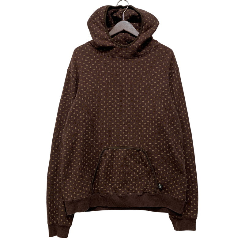【中古品】【メンズ】 GOODENOUGH グッドイナフ GE-154010 CROSS DOT HOODED SWEATSHIRT クロス ドット フーデッド スウェットシャツ トップス 142-260907-kh-01-izu サイズ：XL カラー：ブラウン 万代Net店