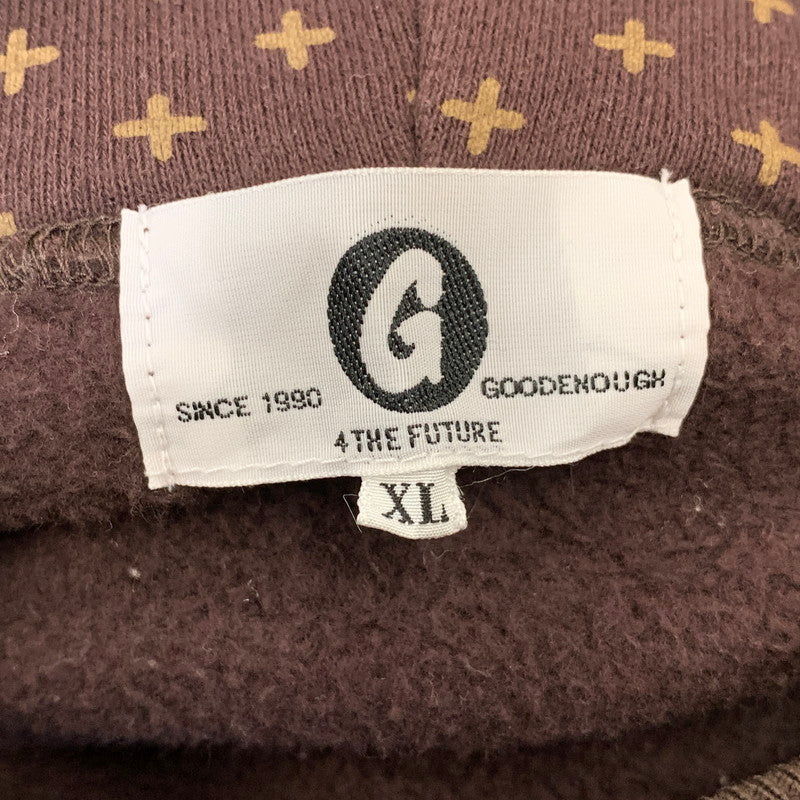 【中古品】【メンズ】 GOODENOUGH グッドイナフ GE-154010 CROSS DOT HOODED SWEATSHIRT クロス ドット フーデッド スウェットシャツ トップス 142-260907-kh-01-izu サイズ：XL カラー：ブラウン 万代Net店
