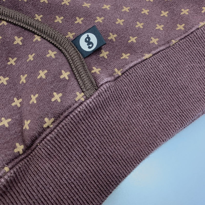 【中古品】【メンズ】 GOODENOUGH グッドイナフ GE-154010 CROSS DOT HOODED SWEATSHIRT クロス ドット フーデッド スウェットシャツ トップス 142-260907-kh-01-izu サイズ：XL カラー：ブラウン 万代Net店