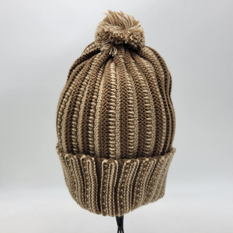 【中古品】【メンズ/レディース】 Supreme シュプリーム CONTRAST STRIPE BEANIE コントラスト ストライプ ビーニー ニット帽 帽子 185-260907-as-02-izu サイズ：F カラー：ブラウン 万代Net店