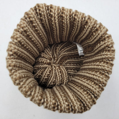 【中古品】【メンズ/レディース】 Supreme シュプリーム CONTRAST STRIPE BEANIE コントラスト ストライプ ビーニー ニット帽 帽子 185-260907-as-02-izu サイズ：F カラー：ブラウン 万代Net店