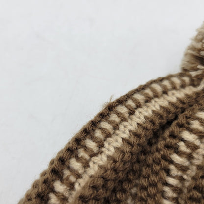 【中古品】【メンズ/レディース】 Supreme シュプリーム CONTRAST STRIPE BEANIE コントラスト ストライプ ビーニー ニット帽 帽子 185-260907-as-02-izu サイズ：F カラー：ブラウン 万代Net店