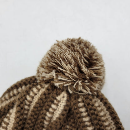 【中古品】【メンズ/レディース】 Supreme シュプリーム CONTRAST STRIPE BEANIE コントラスト ストライプ ビーニー ニット帽 帽子 185-260907-as-02-izu サイズ：F カラー：ブラウン 万代Net店