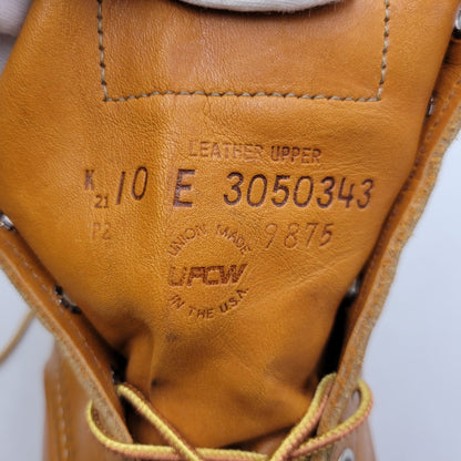 【中古品】【メンズ】 RED WING レッドウィング IRISH SETTER 6' MOC-TOE 9875 アイリッシュセッター モックトゥ 復刻刺繍犬タグ USA製 ブーツ 靴 164-260907-as-13-izu サイズ：10 カラー：GOLD RUSSET 万代Net店